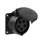 Встраиваемая розетка PCE 16А 400V 3P+N+E IP44 черная 315-6x (артикул 16040339) – фото 1