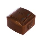 Двойной выключатель Lezard NATA, с подсветкой, сосна 710-0800-112 (артикул 16193343) – фото 1