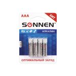 Батарейки SONNEN Alkaline, AAA алкалиновые, 4 шт., в блистере, 451088 (артикул 15895590) – фото 1