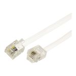 Телефонный шнур-удлинитель REXANT RJ-11, 6P-4C, 10 м, белый 18-3101 (артикул 21956314) – фото 1