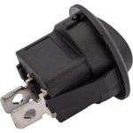 Круглая клавиша Nord-Yada 250V 6А черная (2контакта) ON-OFF (2шт в упаковке) 905484 (артикул 19812502) – фото 1