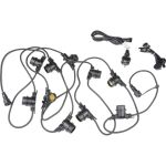 Гирлянда Белт-лайт Uniel, UDL-K121, 10/E27/5M, 5C, IP65, BLACK, BELT-LIGHT, шаг 50см UL-00007150 (артикул 16286962) – фото 1