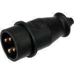 Переносная влагозащищенная вилка REXANT 3Р+РЕ, 32 А, IP44, каучук 111-006 (артикул 16070226) – фото 1