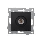 Механизм антенной розетки GUSI ELECTRIC Bravo одинарной, СУ, графит С10А1-010 (артикул 16032730) – фото 1