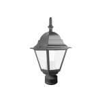 Светильник FERON НТУ-60w на трубу 60мм. Е27, IP44, черный 11018 (артикул 15154572) – фото 1