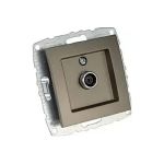 Механизм TV розетки MONO ELECTRIC L/D, с экраном, бронза 500-002305-138 (артикул 16457793) – фото 1