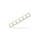 Рамка UNIVersal Бриллиант 6-ти местная, горизонтальная, слоновая кость ivory 1034 (артикул 16174903) – фото 1