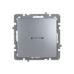 Механизм выключателя NILSON 1СП с подсветкой серебро Touran/Alegra metallic 24130402 (артикул 16352249) – фото 1