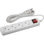Удлинитель без заземления с выключателем ЭРА U4s1,5m2x1, 4гн, 1,5м, ПВС, 2х1мм2, 10А 20/600 Б0044052 (артикул 16452438) – фото 1