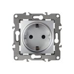 Розетка ЭРА 12-2101-03 2P+E Schuko, 16АХ-250В, алюминий Б0014677 (артикул 15747387) – фото 1