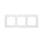 Рамка Smartbuy 3-местная стекло белая Нептун SBE-05w-Glass-FR-3 (артикул 16052048) – фото 1