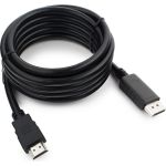 Кабель Cablexpert, DisplayPort-HDMI, 3м, 20M/19M, черный, экранированный, пакет, CC-DP-HDMI-3M (артикул 16206387) – фото 1