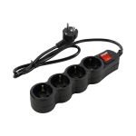 Сетевой фильтр 5bites 1 м, 4 розетки, черный SP4B-110 (артикул 18302557) – фото 1