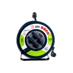 Силовой удлинитель ЭРА RMx4e s3x1.5-30m, IP44, на металлической катушке, с заземлением, 4 гнезда, 30м, ПВС 3х1.5 Б0046850 (артикул 16110022) – фото 1