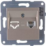 Розетка TF Panasonic МОДУЛЬ Karre Plus 54839 бронза WKTT0402-2BR-RES (артикул 16154467) – фото 1