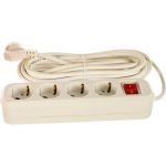 Удлинитель UNIVersal S-304 ПВС 3*1 4 гнезда с/з, выключатель 7м 9631992 (артикул 16174650) – фото 1