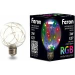 Светодиодная лампа FERON LB-381, G80, 3W 175-265V E27 RGB, 250Lm, угол рассеивания 220 41676 (артикул 18840708) – фото 1