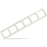 Рамка UNIVersal Валери 6-ти местная, горизонтальная, слоновая кость ivory 1041 (артикул 16174904) – фото 1