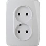 Розетка ЭРА 12-2117-01 2X2P, 16A-250В, IP20, винт, 12, белый Б0031248 (артикул 15981016) – фото 1