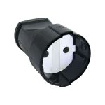 Кабельная розетка TDM 2П без заземления, 10А, 250B, черная SQ1806-0130 (артикул 16138008) – фото 1