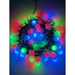 Гирлянда ЭРА ENIN-18BM, LED, Нить, Шарики, d=18мм, 5 м, мультиколор, 220V, 36/648 Б0047968 (артикул 16452961) – фото 1