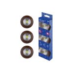 Светодиодный фонарь-подсветка REV, самоклеящийся, Pushlight, 3Pack, дерево 29102 2 (артикул 16122427) – фото 1