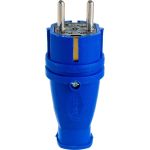 Вилка STEKKER прямая с заземл. контактом каучук 250В 16A, IP44, синяя, RPG16-21-441 В 16-001 39161 (артикул 16247339) – фото 1
