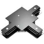Коннектор для встраиваемых трековых шинопроводов GAUSS черный 1/50 TR135 (артикул 16857451) – фото 1