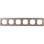 Рамка Panasonic Karre Plus 54787 6м горизонтальная бронза WKTF0806-2BR (артикул 16154455) – фото 1