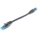 Шнур NIKOMAX U/UTP 4 пары, Кат.6, 7х0,205мм, черный, 0,15м NMC-PC4UE55B-001-C-BK (артикул 16393196) – фото 1