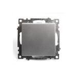 1-клавишный выключатель (механизм) STEKKER GLS10-7103-03, 250V, 10А, серия Катрин, серебро 39575 (артикул 21230110) – фото 1