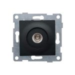 Антенная розетка GUSI ELECTRIC Ugra одинарная, СУ, графит С11А1-010 (артикул 16032653) – фото 1