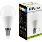 Светодиодная лампа FERON LB-950, G45 шар малый, 13W 230V E14 4000К, 1105Lm 38102 (артикул 18840372) – фото 1