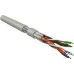 Кабель Hyperline UFTP4-C6-P26-IN-LSZH-GY-100 (100 м) витая пара, экранированная U/FTP, категория 6, 4 пары (26 AWG), многожильный (patch), LSZH, серый 243627 (артикул 19590984) – фото 1