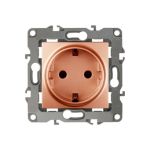 Розетка ЭРА 12210114 2PE Schuko, 16A-250В, IP20, Эра12, медь Б0019321 (артикул 16109804) – фото 1