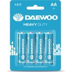 Солевая батарейка DAEWOO R 6 Heavy Duty 2021 BL-4 5029309 (артикул 17371734) – фото 1