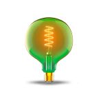 Лампа Gauss LED Filament Flexible G125-C Green E27 5W 190lm 1800K 125х178mm 1/10 1012802105 (артикул 16404254) – фото 1
