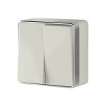 Выключатель WERKEL W5020003 двухклавишный Gallant слоновая кость a051562 (артикул 15777312) – фото 1