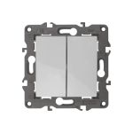 Двойной выключатель ЭРА 14-1104-01 10АХ-250В, IP20, Elegance, белый Б0034229 (артикул 15903852) – фото 1