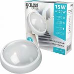 Светодиодный светильник GAUSS IP54 D175х76 15W 1220lm 4000K Qplus круглый 1/30 141411215 (артикул 16856947) – фото 1