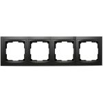 Рамка Smartbuy 4-местная пластик черная Нептун SBE-05b-Plastic-FR-4 (артикул 16052043) – фото 1