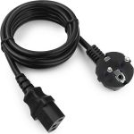 Кабель питания Cablexpert, 1.8 м, Schuko- C13, 3x1 кв.мм, черный, с заземлением, пакет, PC-186-1-1.8M (артикул 16206438) – фото 1