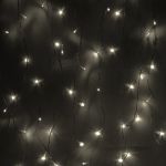 Гирлянда Neon-Night дождь (занавес) 1.5х1.5 м, прозрачный ПВХ, 144 LED тепло-белые IP20 235-036 (артикул 15789498) – фото 1