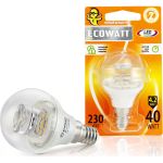 Светодиодная лампа ECOWATT P45, 4.2(40)W, 2700K, E14, CL 300, миньон, теплый белый свет, шарик, прозрачный 4606400419396 (артикул 16134292) – фото 1