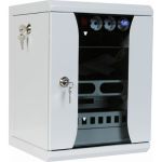 Телекоммуникационный настенный шкаф ЦМО 8U 420х320х310 стеклянная дверь сварной серый ШРН-8.255-10 (артикул 16301524) – фото 1