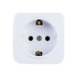 Розетка Intro 320201 2PE Schuko, 16А, 250В, IP20, ОУ, Polo, белый Б0036098 (артикул 16069552) – фото 1