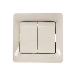 Двухклавишный выключатель Schneider Electric СП Glossa 10А IP20 10AX в сборе бежевый GSL000252 (артикул 15873991) – фото 1