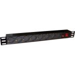 Блок розеток TWT 19 8 шт. Schuko, 10A 250V, без шнура питания PDU19-10A8P (артикул 16102154) – фото 1