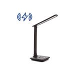 Настольный складной диммируемый светильник FERON 25W, 3000-6000К, беспроводная зарядка и USB порт, коричневый DE1728 41451 (артикул 18249253) – фото 1