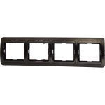 Рамка Smartbuy 4-местная горизонтальная черная Марс SBE-02b-00-FR-4 (артикул 16051918) – фото 1